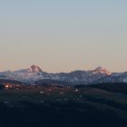 Hoher Ifen und Widderstein von Scheidegg aus.