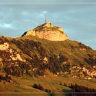 Hoher Kasten ( Appenzellerland Schweiz ) in der Abenddämmerung