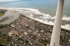 Hokitika Town center from the air