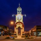 Hokitika Town Clock on March 9, 2019 at 9.45 p.m.