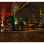 Holbeinsteg und Mainufer HDR + TM