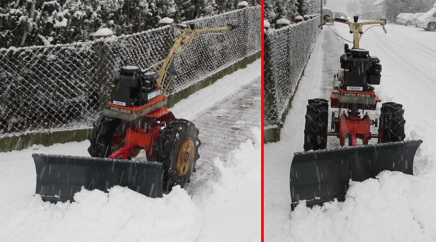 Holder H500 Einachsschlepper im Schnee