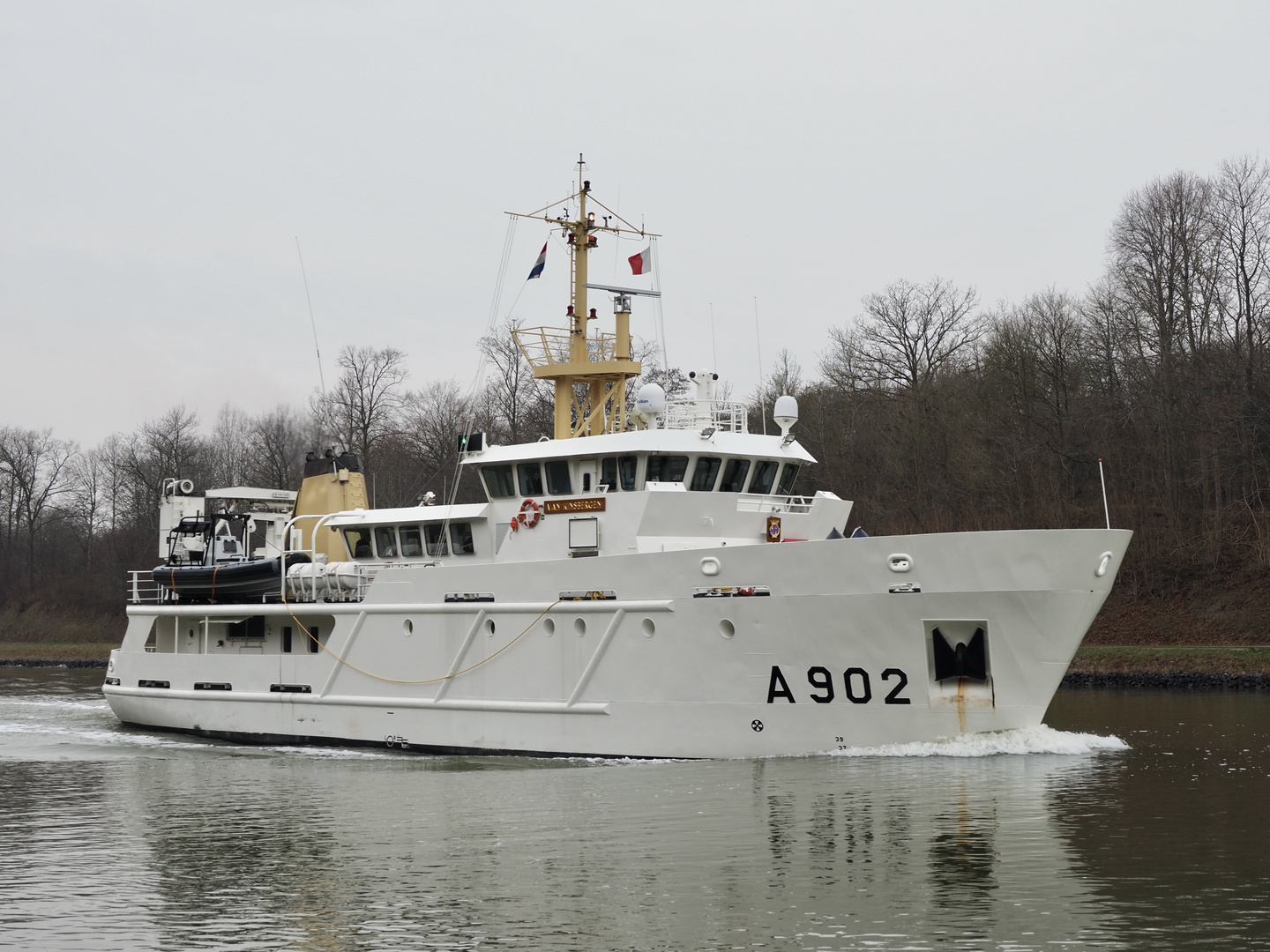 Holländisches Marine Schulschiff, heute im Nord-Ostsee-Kanal in Höhe Landwehr