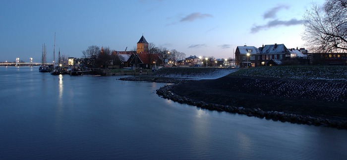 hollandische ijssel am abend