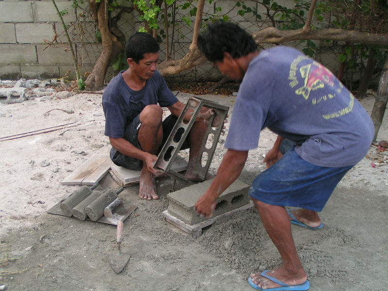 Hollowblockmachine, Malapascua, Cebu, Philippines