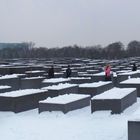 Holocaust-Mahnmal im Schnee