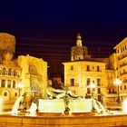 Holy Mary of the abandoned square. Valencia at night