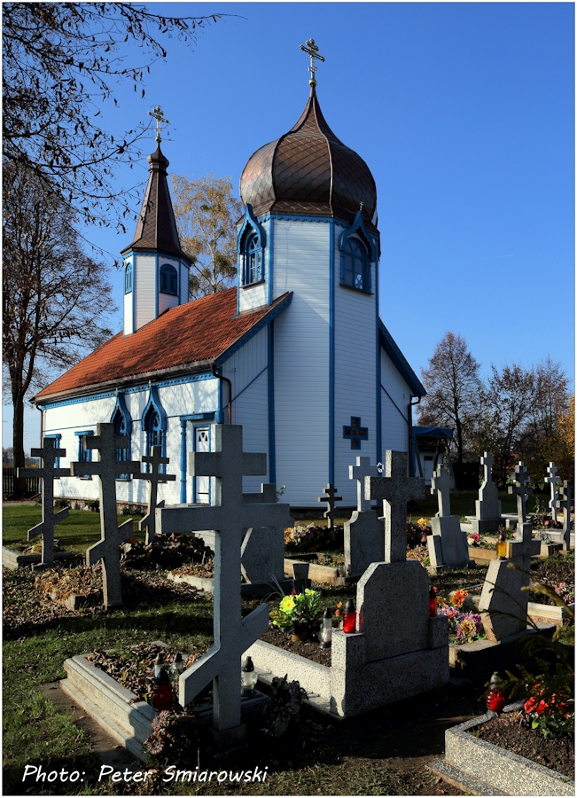 Holz Orthodoxen Kirche in Wojnowo