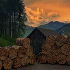 Holz vor der Hütte...