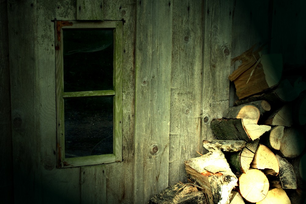 Holz vor der Hütte