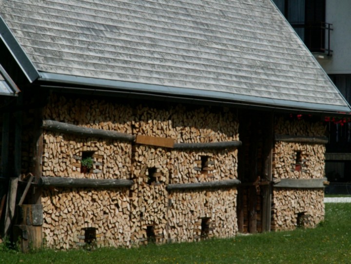 Holz vor der Hütte von Anita Bamberg