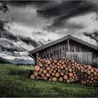 Holz vor der Hütte