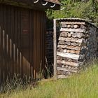 Holz vor der Hütte