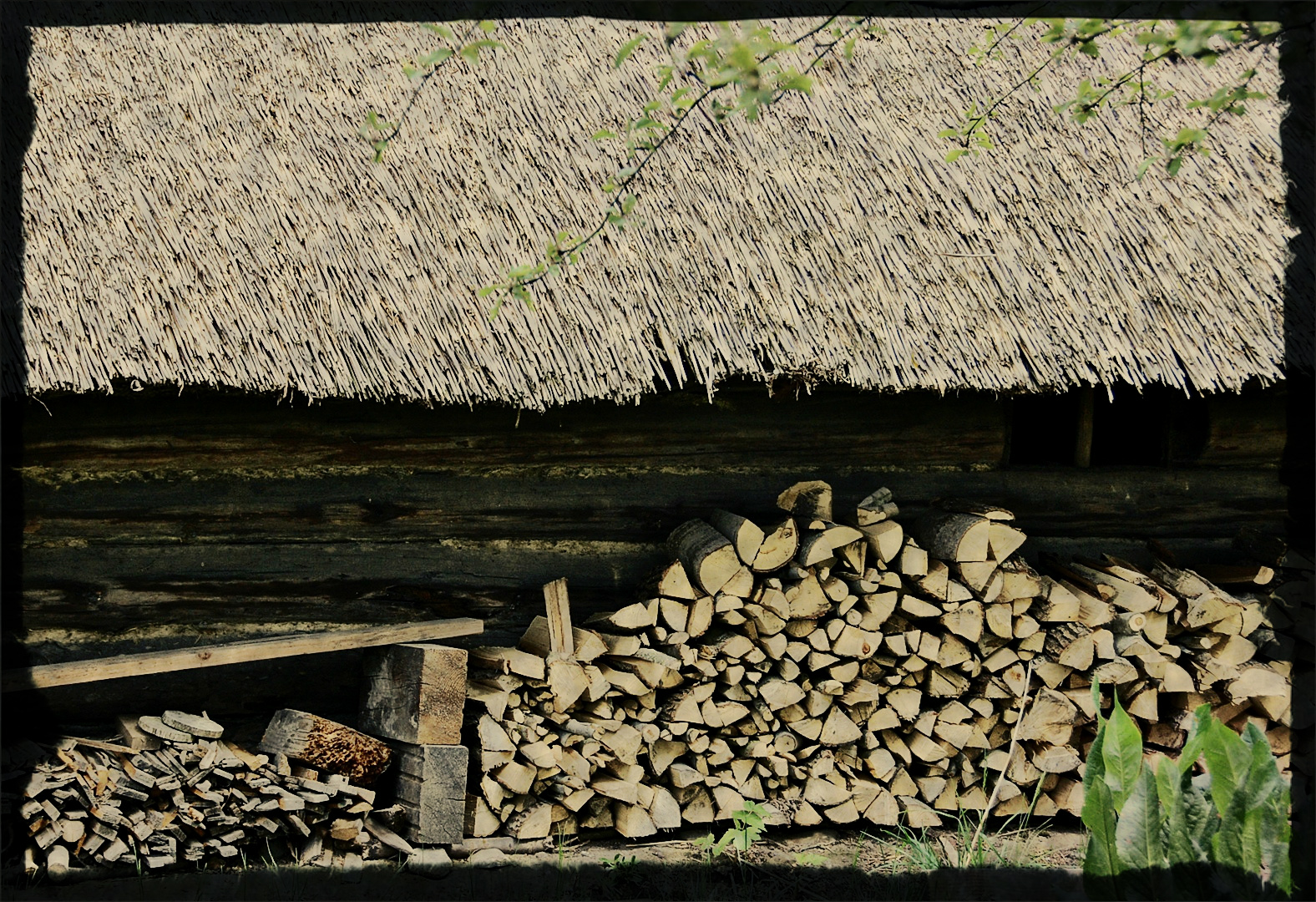 Holz vor der Hütten -