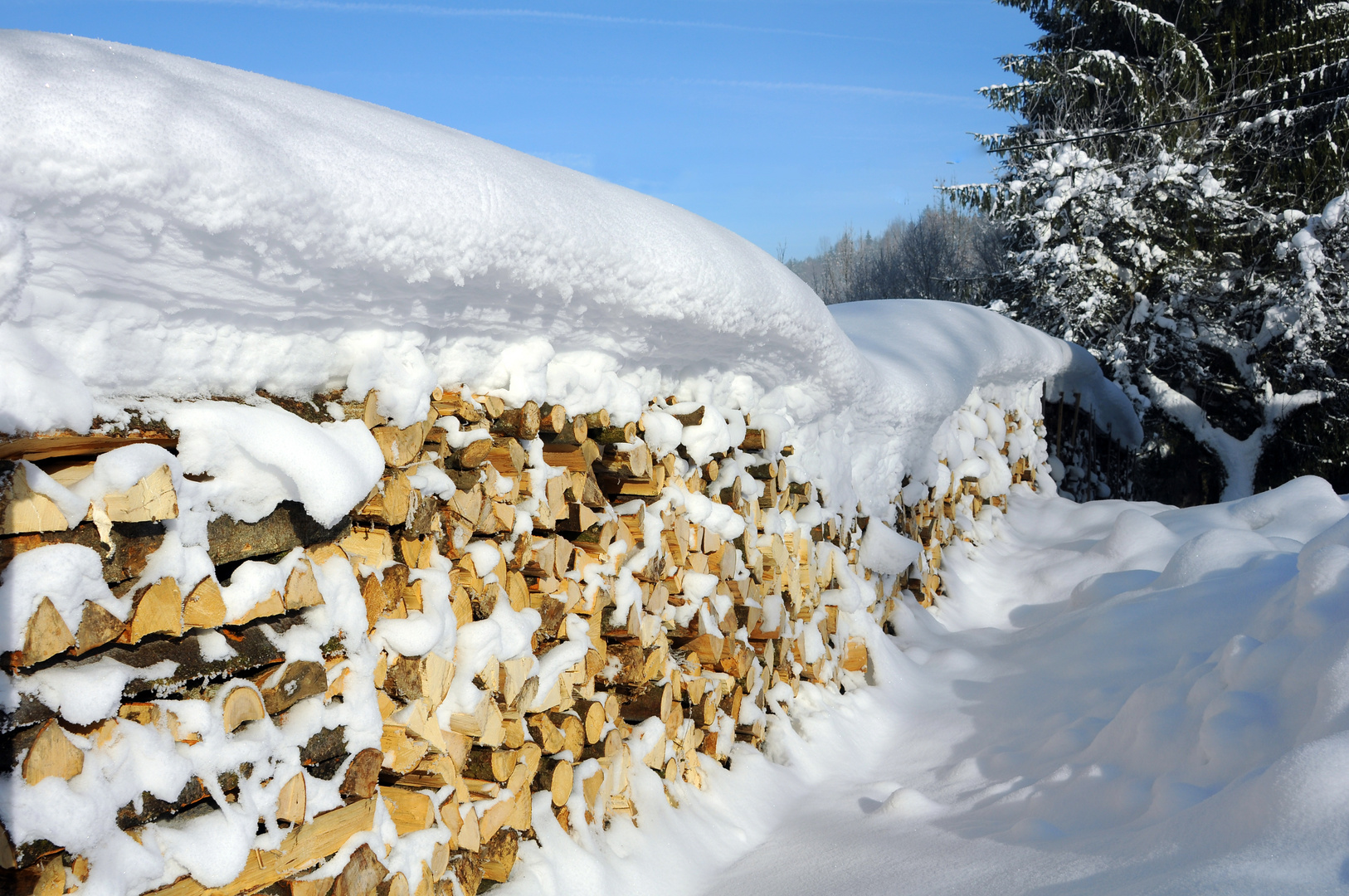 Holz vor der Hütt'n