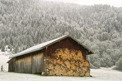 Holz vor der Hüttn...