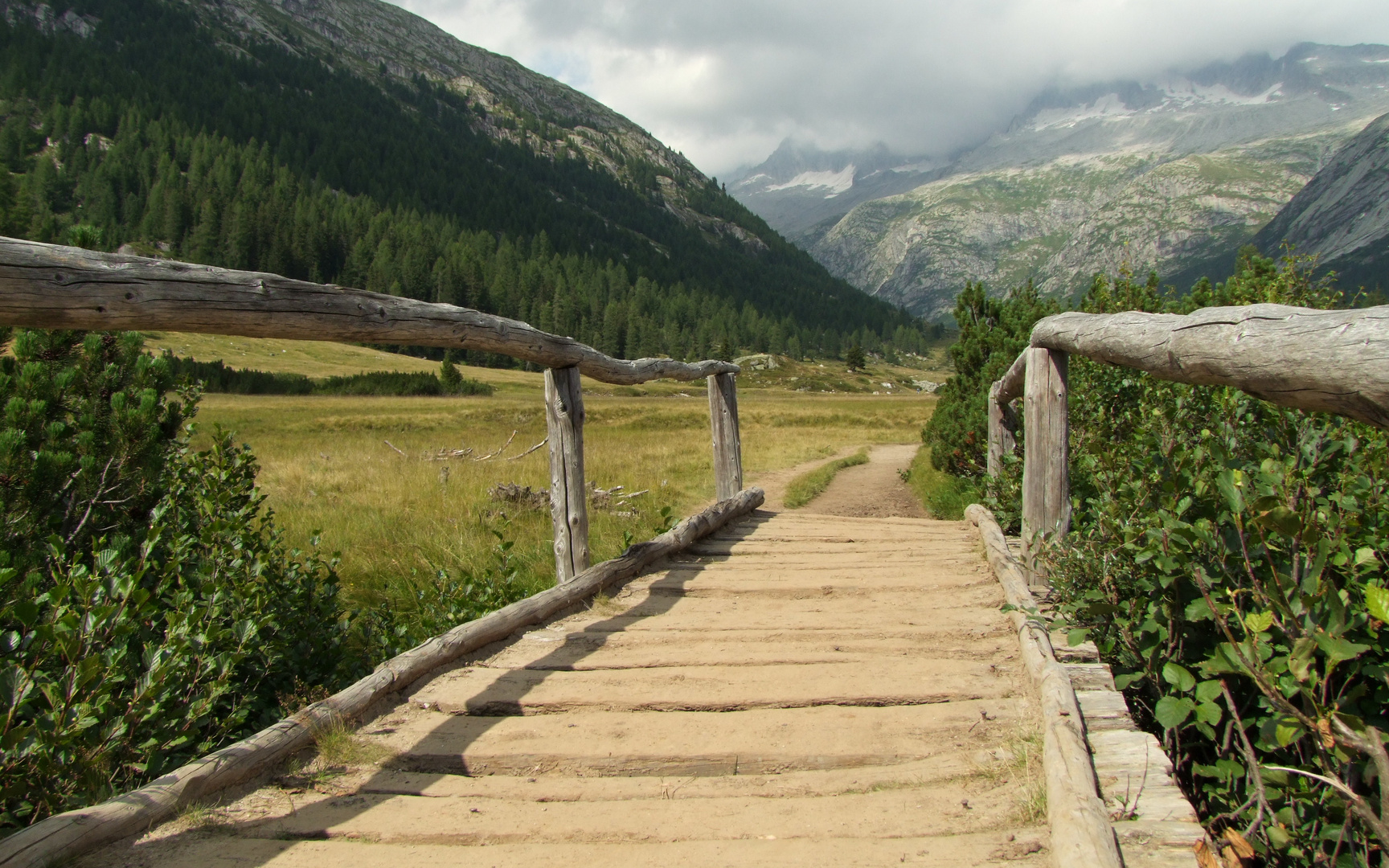 Holzbrücke Alpen