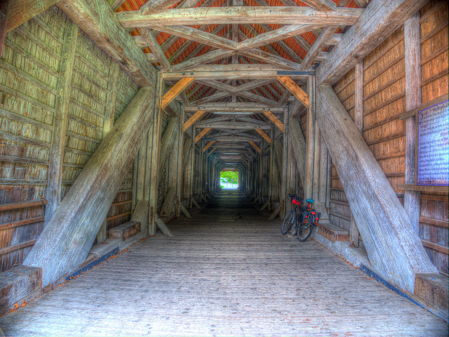 Holzbrücke bei Beuron