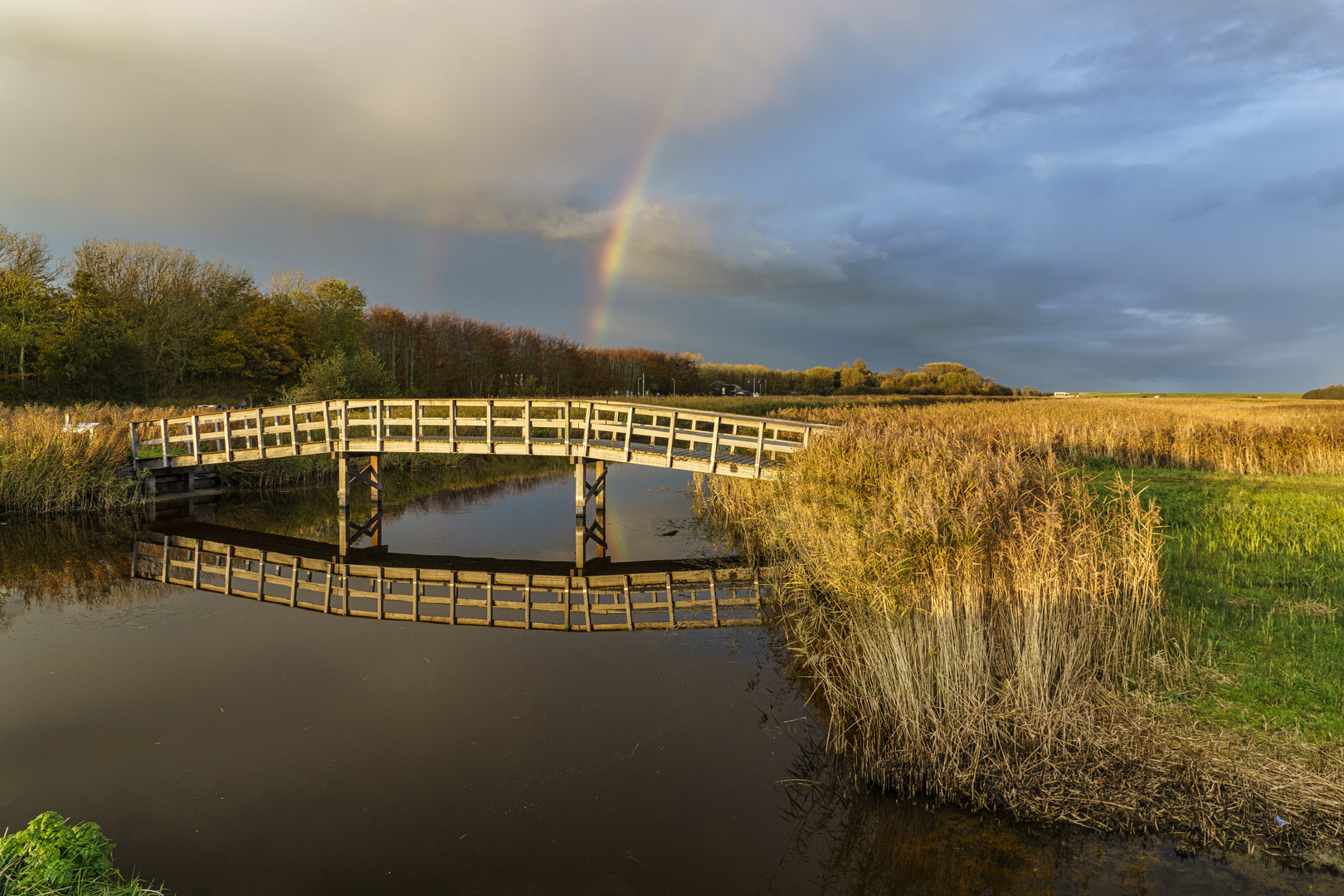 Holzbrücke bei De Cocksdorp, Texel, 10.11.2019