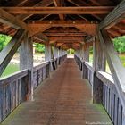 Holzbrücke Durchgang bei der Nagoldtalsperre