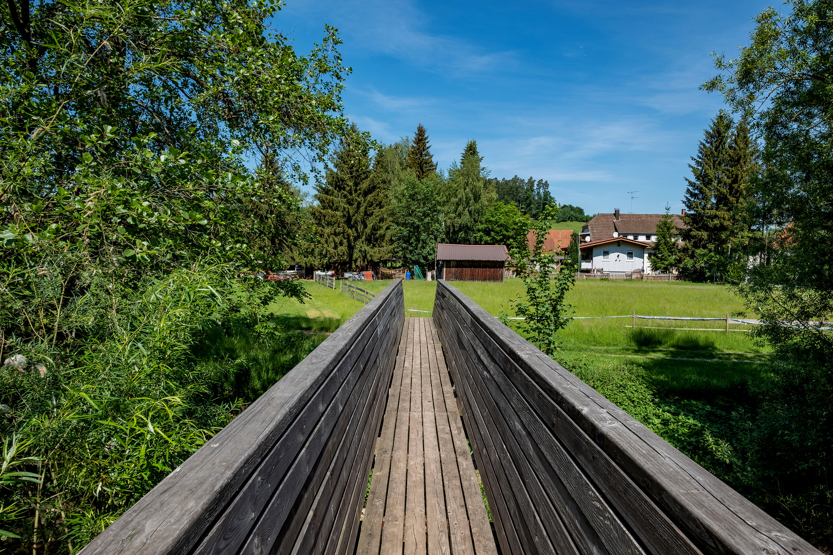 Holzbrücke im Kochertal