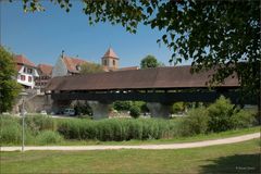 Holzbrücke in Aarberg (aussen)