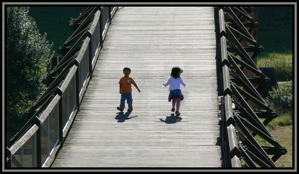 Holzbrücke in Essing, Altmühltal