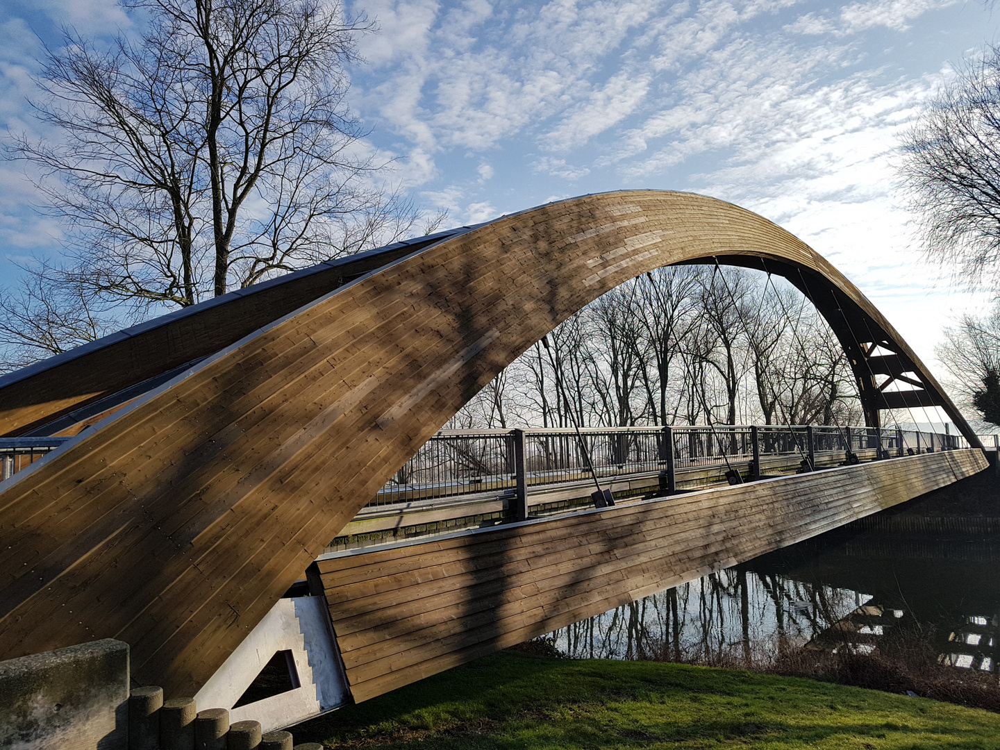 Holzbrücke in Frankfurt/Oder... Übergang nach Ziegenwerder