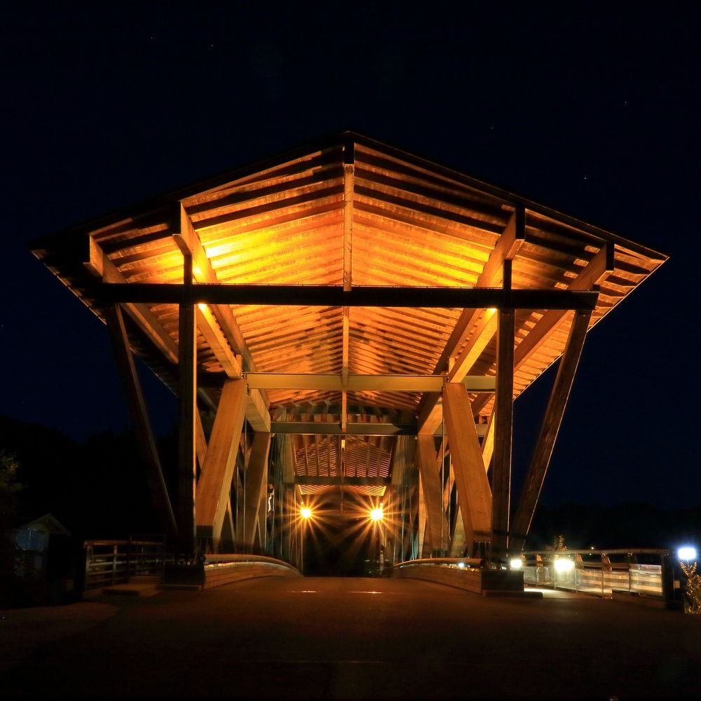 Holzbrücke in Kössen