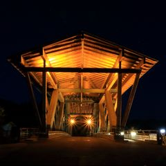 Holzbrücke in Kössen