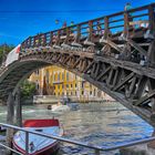 Holzbrücke in Venedik 