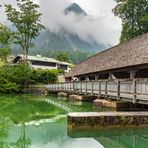 Holzbrücke über den Königssee.