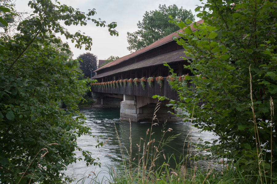 Holzbrücke über die Reuss