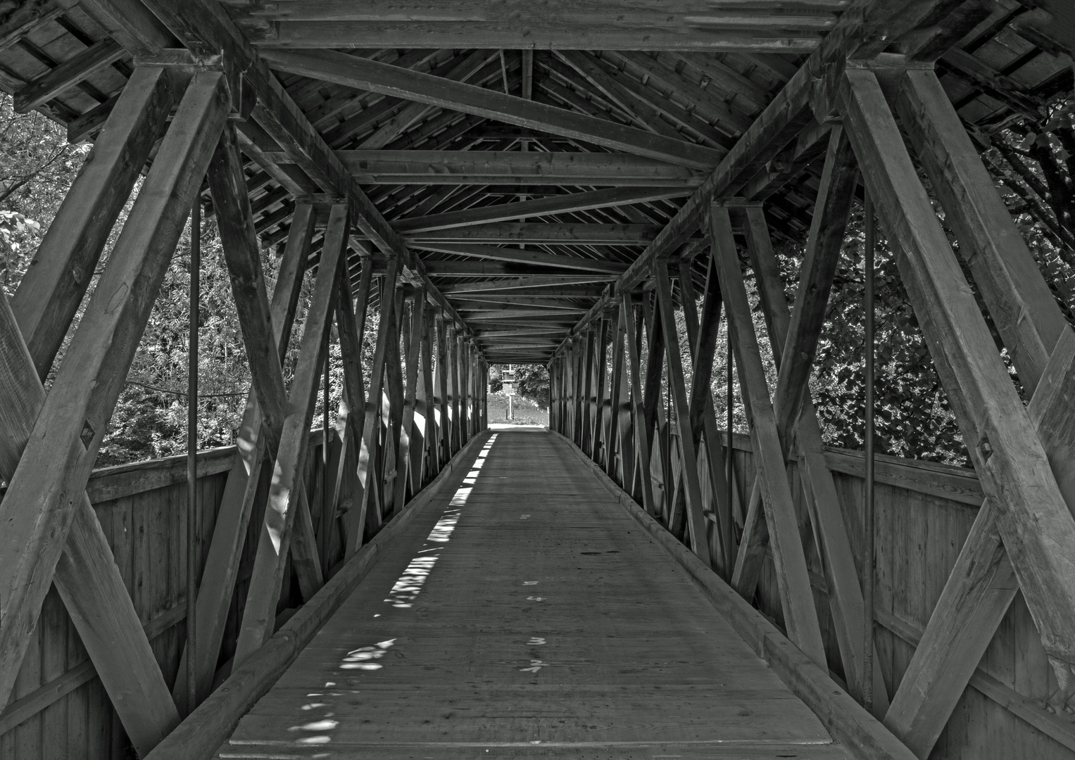 Holzbrücke über die Sense