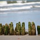 Holzbuhne am Strand