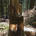 Holzfäller-Kunst am Wegesrand