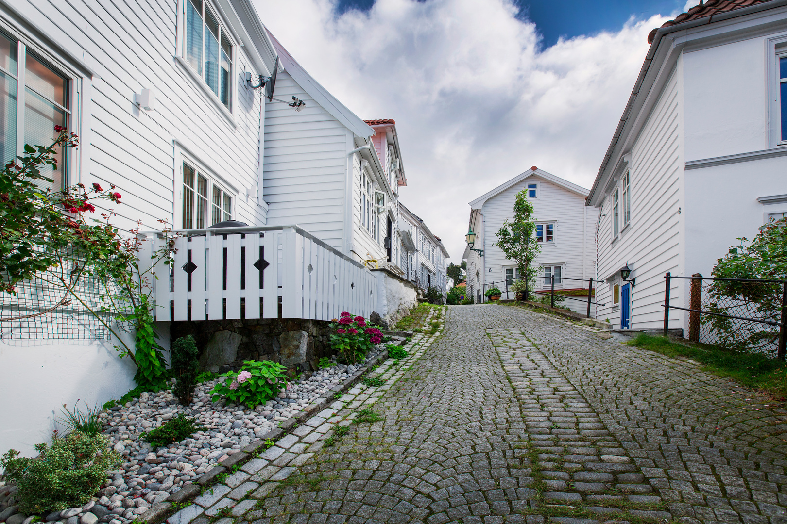 Holzhäuser in Bergen, Norwegen