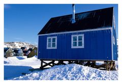 Holzhäuser in der hohen Arktis