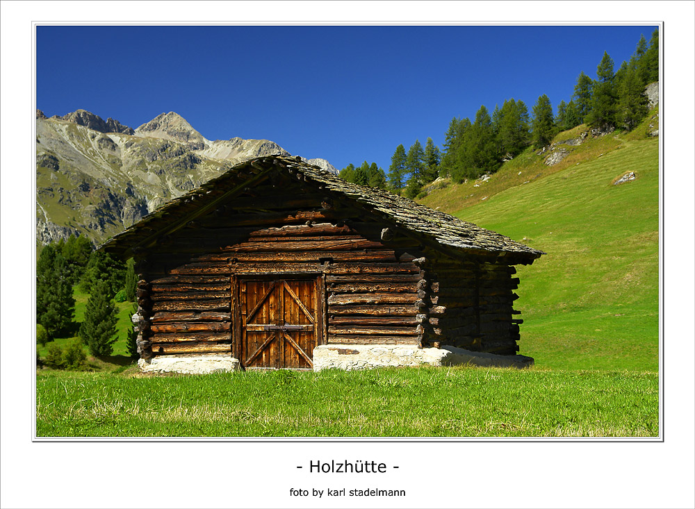 Holzhütte im Fextal