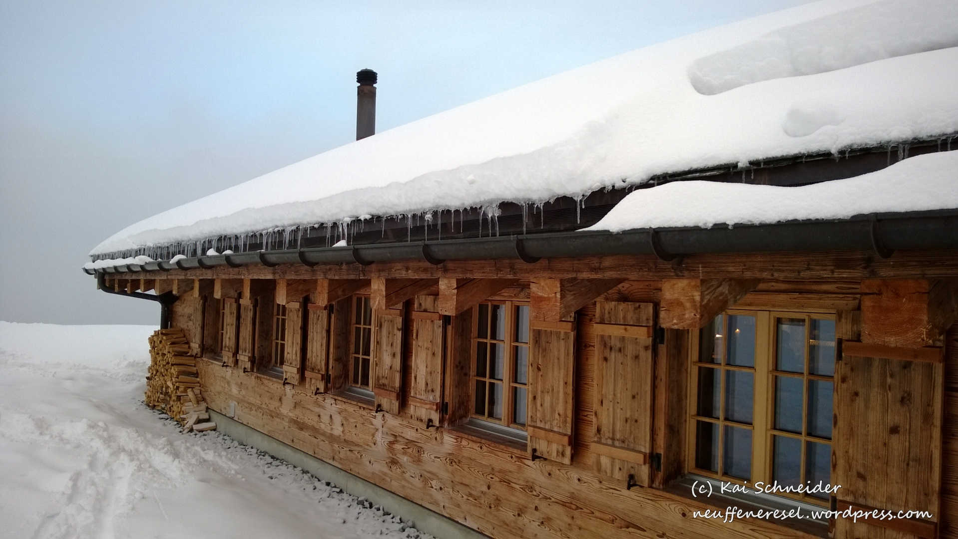 Holzhütten im Schnee...