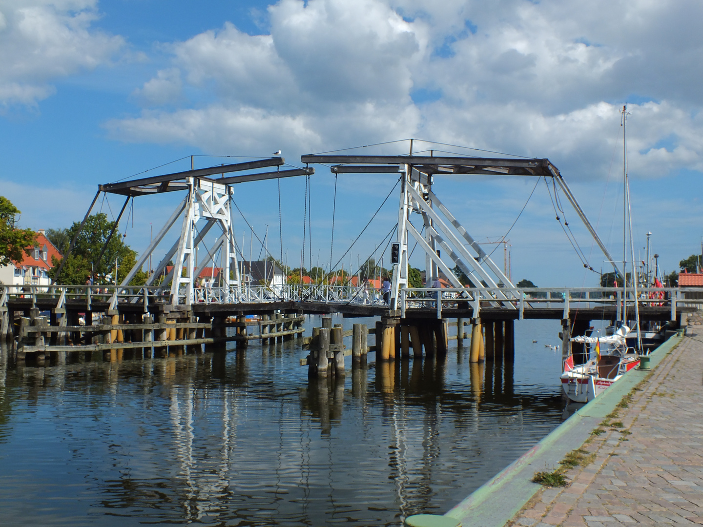 Holzklappbrücke Greifswald-Wieck