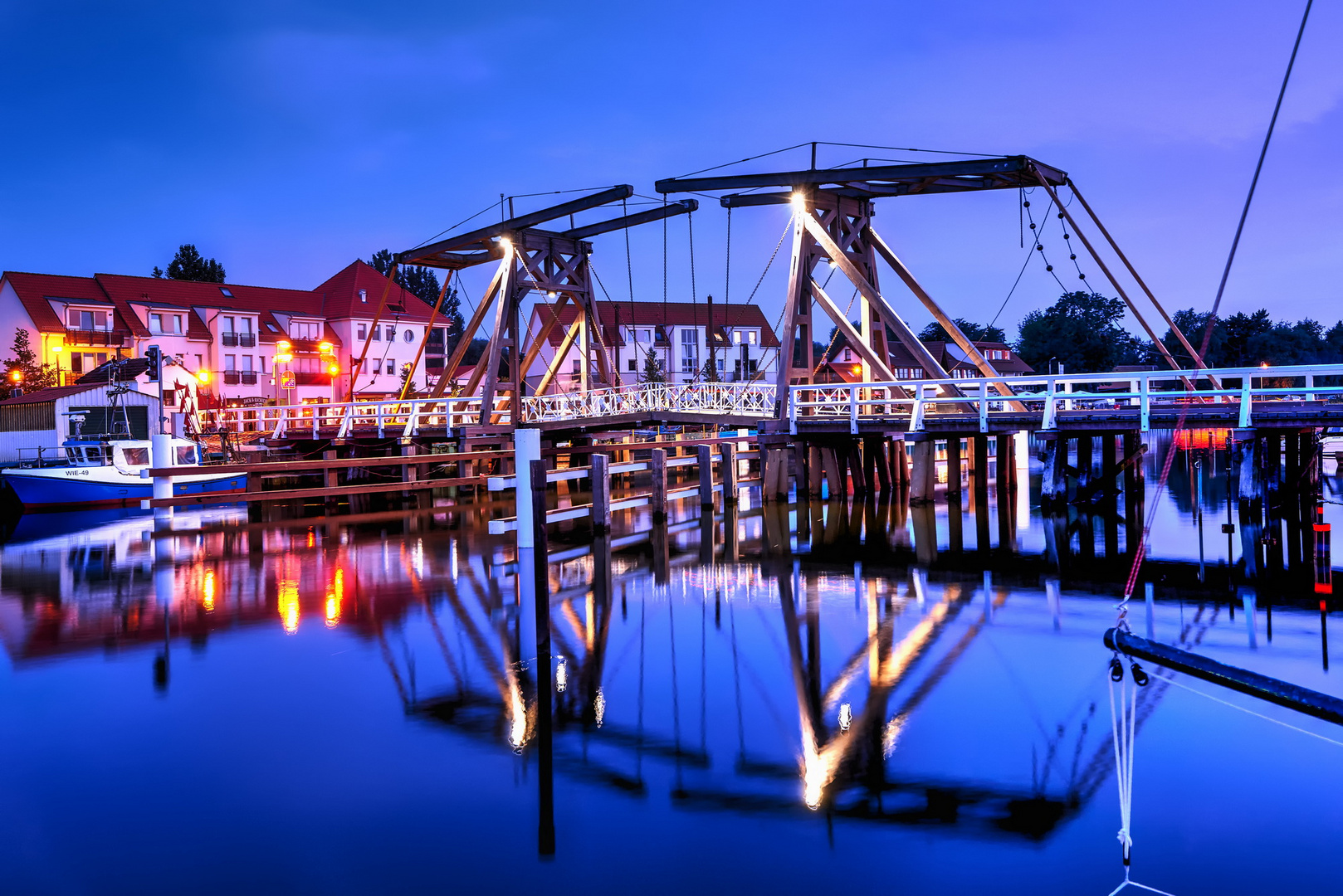 Holzklappbrücke Greifswald-Wieck