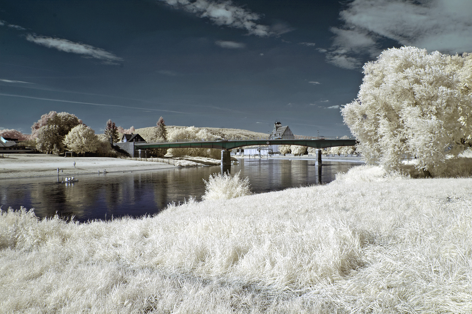 Holzminden an der Weser in Infrarot