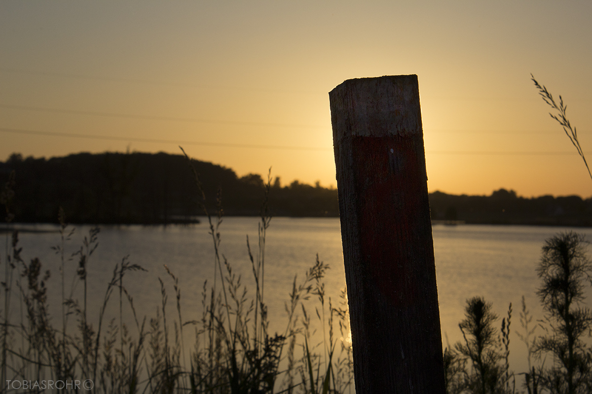 Holzpfahl in der Sonne