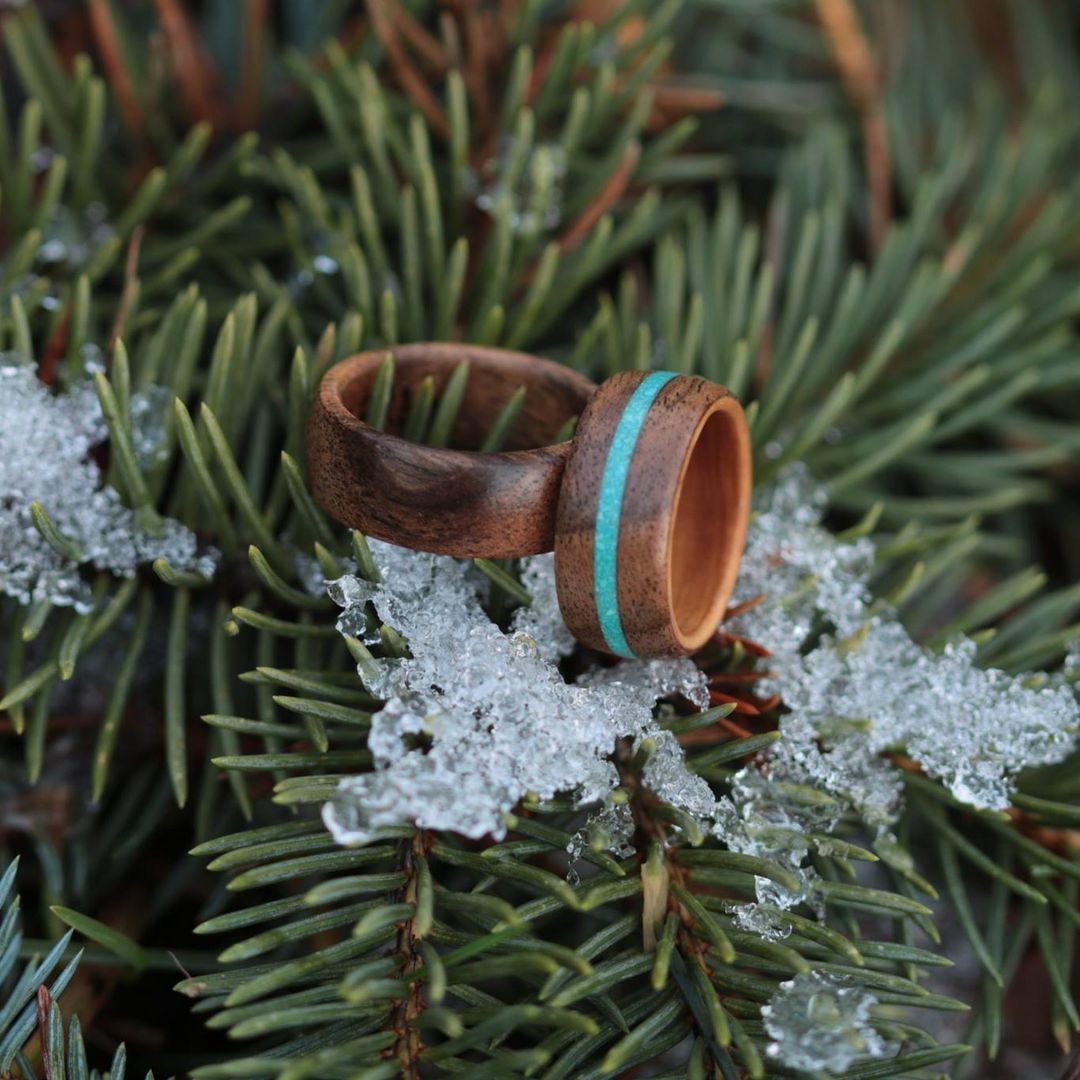 Holzringe im Winter