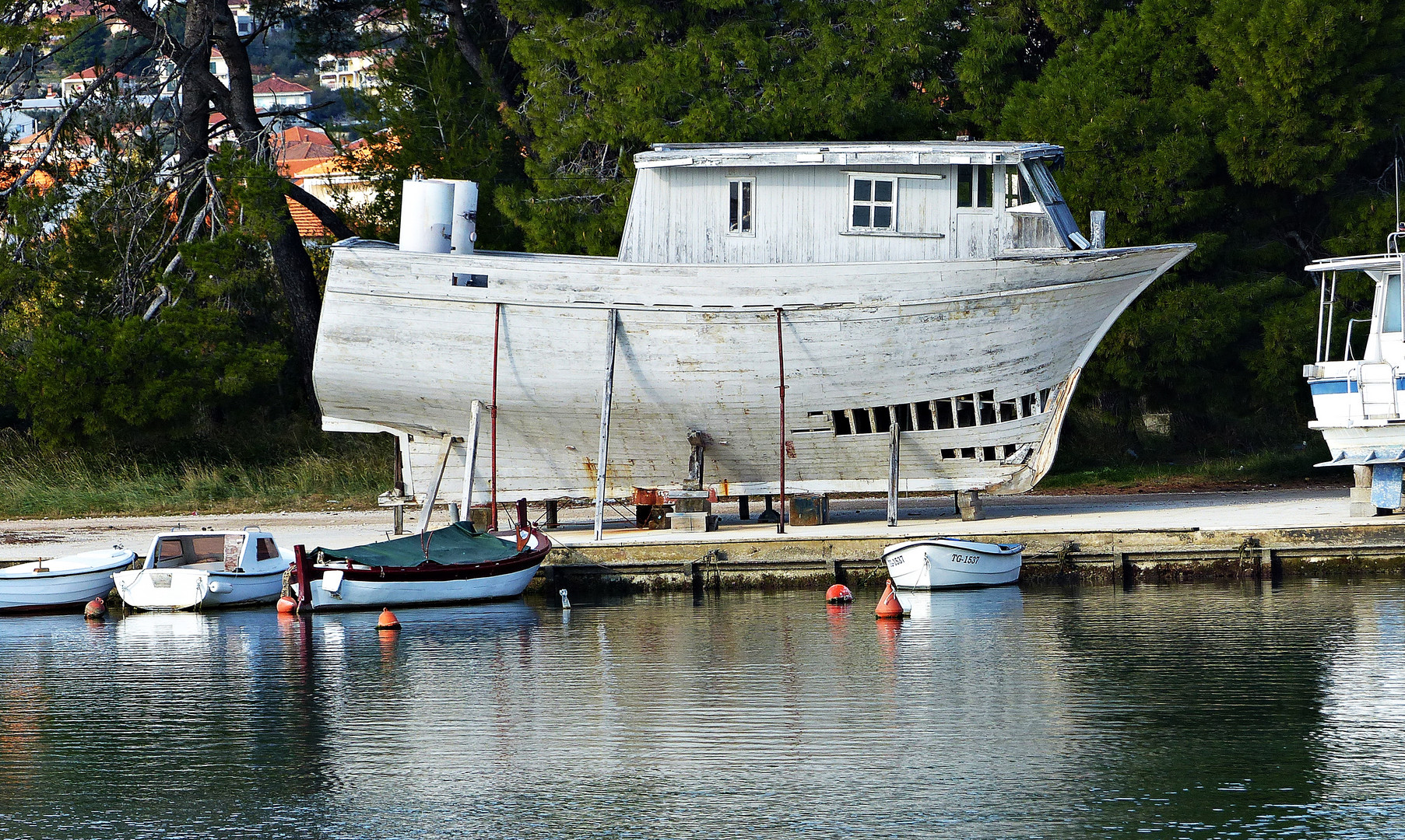 Holzschiff in Trogir