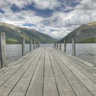 Holzsteg am Lake Rotoroa