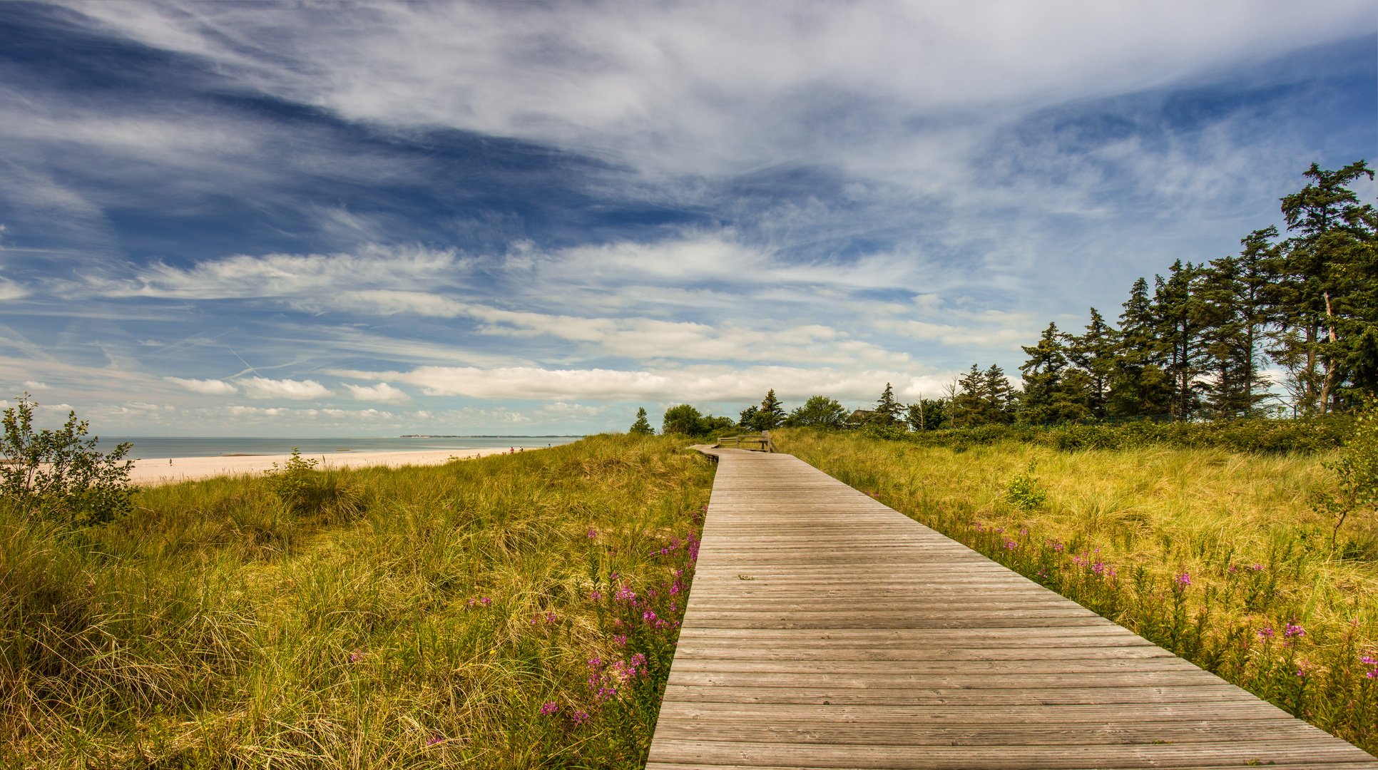 Holzsteg am Südstrand von Föhr