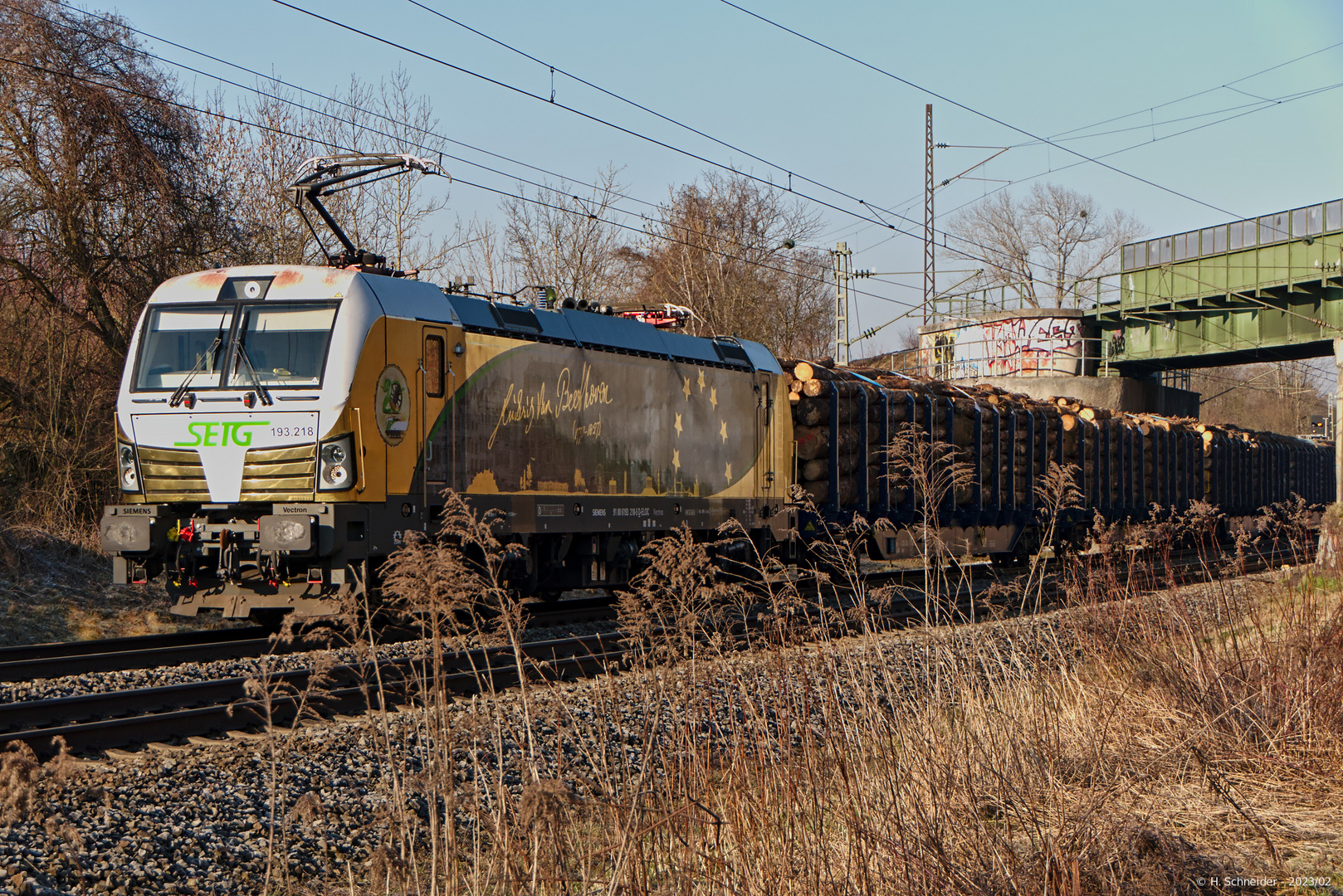 Holztransport mit Ludwig van Beethoven