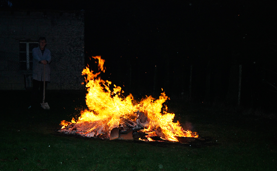 Holzverbrennung vorgestern.